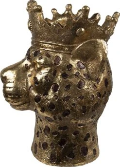 Clayre & Eef Beeld Luipaard 25x31x41 Cm Goudkleurig Kunststof Woonaccessoires Beeld Decoratie Decoratieve Accessoires -Clayre & Eef 863x1200 4