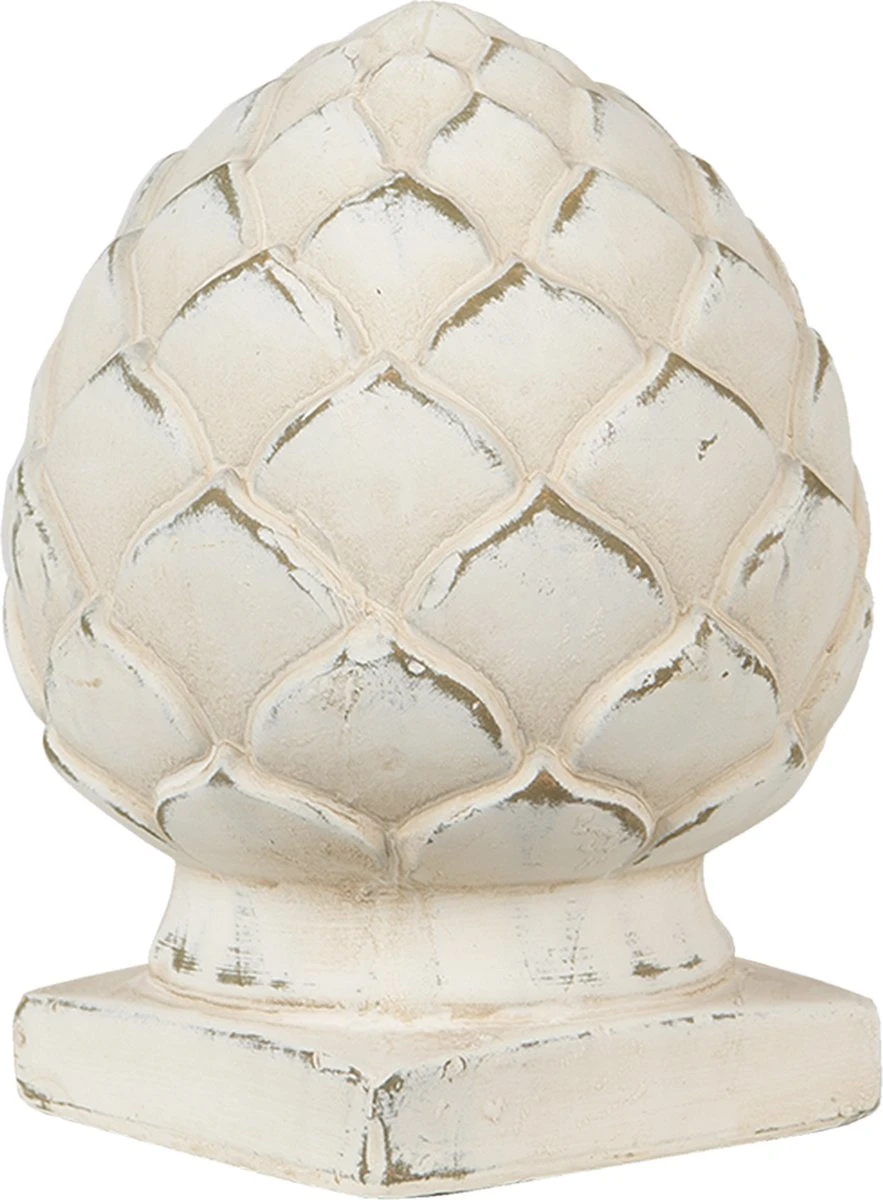 Clayre & Eef Decoratie Dennenappel Ø 14x18 Cm Beige Steen Woondecoratie Woonaccessoires Ornament 4 Clayre & Eef Decoratie Dennenappel Ø 14x18 Cm Beige Steen Woondecoratie Woonaccessoires Ornament - Afbeelding 2