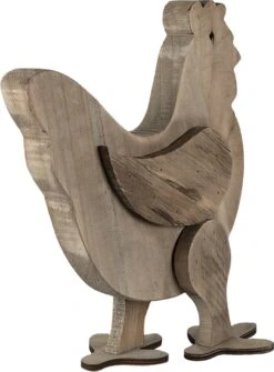 Clayre & Eef Beeld Kip 31x16x35 Cm Bruin Hout Woonaccessoires Beeld Decoratie Decoratieve Accessoires -Clayre & Eef 885x1200 4