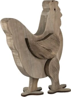 Clayre & Eef Beeld Kip 31x16x35 Cm Bruin Hout Woonaccessoires Beeld Decoratie Decoratieve Accessoires -Clayre & Eef 886x1200 3