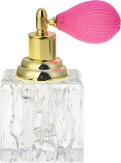 Melady Parfum Flesje 6x6x11 Cm Glas Vierkant Decoratie Flesje Sierflesje Hervulbaar