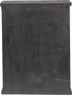 Clayre & Eef Sleutelkastje 36x9x47 Cm Zwart Hout Glas Sleutelhouder Sleutelrekje -Clayre & Eef 910x1200