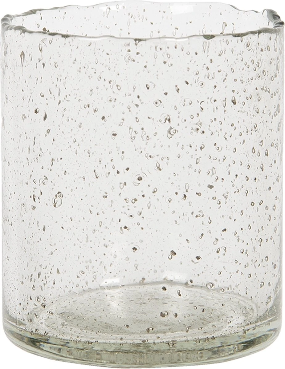 Clayre & Eef Theelichthouder Ø 8x10 Cm Glas Rond Waxinelichthouder Windlichthouder 3 Clayre & Eef Theelichthouder Ø 8x10 Cm Glas Rond Waxinelichthouder Windlichthouder