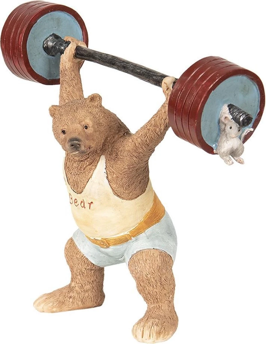 Clayre & Eef Decoratie Beeld Beer 21*9*18 Cm Bruin Kunststof Decoratief Figuur Decoratieve Accessoires Woonaccessoires 4 Clayre & Eef Decoratie Beeld Beer 21*9*18 Cm Bruin Kunststof Decoratief Figuur Decoratieve Accessoires Woonaccessoires - Afbeelding 2