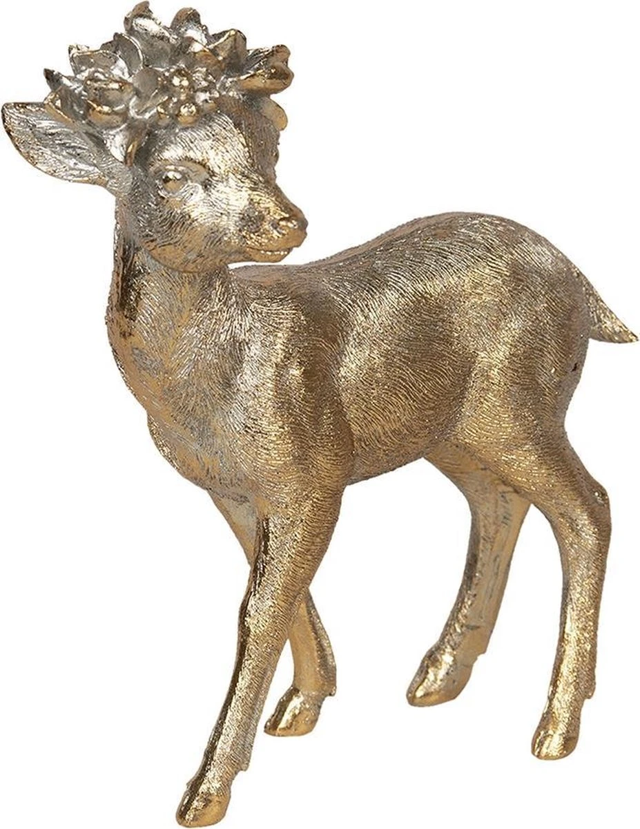 Clayre & Eef Beeld Hert 18x8x19 Cm Goudkleurig Kunststof Woonaccessoires Beeld Decoratie Decoratieve Accessoires 4 Clayre & Eef Beeld Hert 18x8x19 Cm Goudkleurig Kunststof Woonaccessoires Beeld Decoratie Decoratieve Accessoires - Afbeelding 2