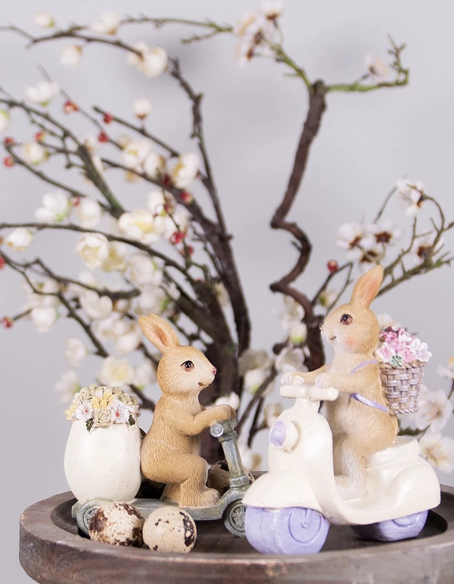 Clayre & Eef Beeld Konijn 14 Cm Bruin Beige Kunststof Woonaccessoires Paashaas Pasen 4 Clayre & Eef Beeld Konijn 14 Cm Bruin Beige Kunststof Woonaccessoires Paashaas Pasen - Afbeelding 2