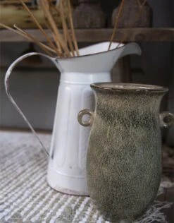 Clayre & Eef Vaas 18x14x26 Cm Groen Keramiek Decoratie Vaas Decoratie Pot Bloempot Binnen -Clayre & Eef 938x1200