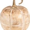 Clayre & Eef Decoratie Pompoen 20 Cm Goudkleurig Hout Decoratief Figuur Decoratieve Accessoires Woonaccessoires