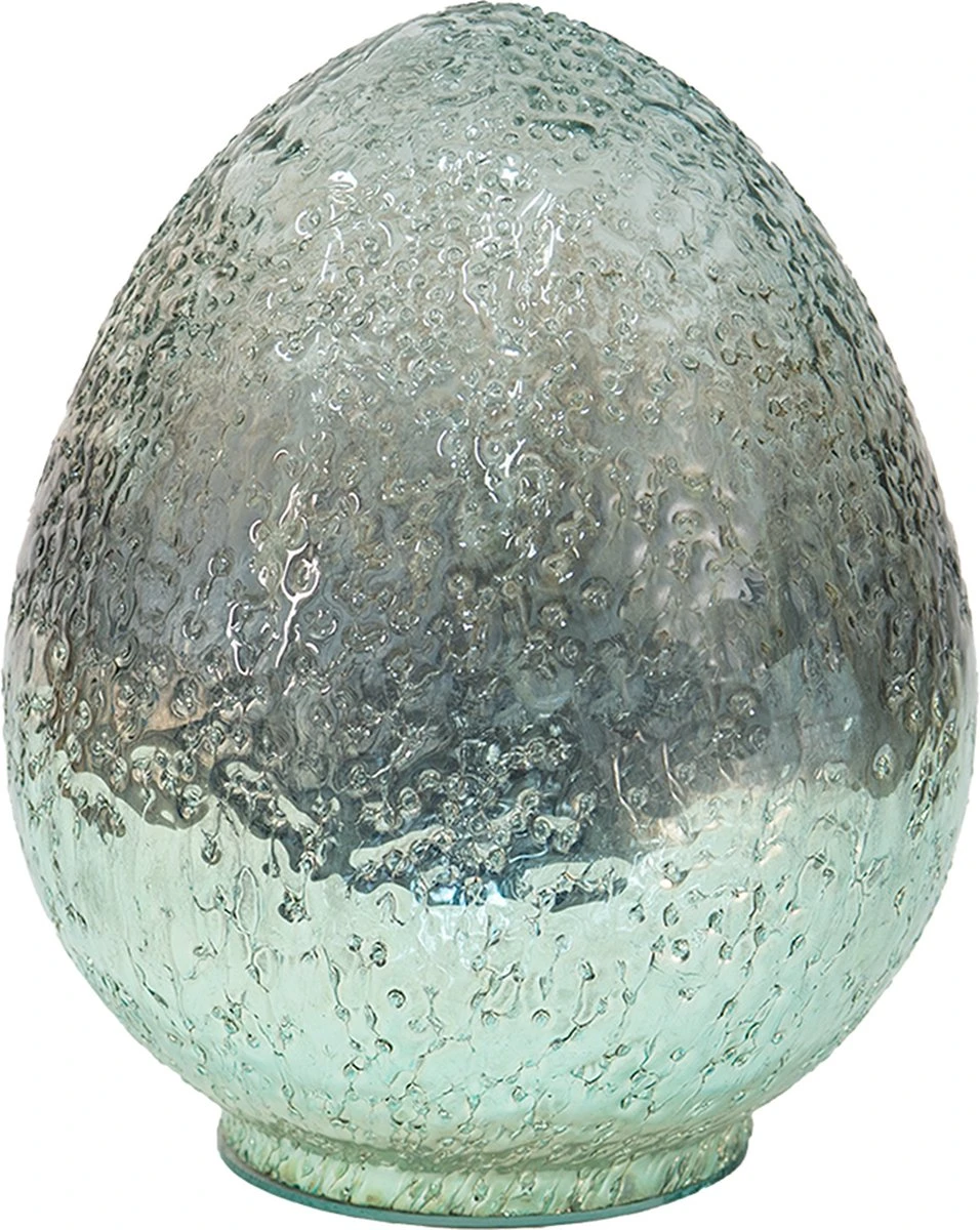 Clayre & Eef Beeld Ei 13x19 Cm Groen Glas Woonaccessoires Paashaas Pasen 3 Clayre & Eef Beeld Ei 13x19 Cm Groen Glas Woonaccessoires Paashaas Pasen