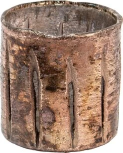 Clayre & Eef Theelichthouder Ø 9x9 Cm Roze Glas Rond Waxinelichthouder Windlichthouder