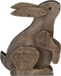 Clayre & Eef Beeld Konijn 20x12x26 Cm Bruin Hout Decoratie Beeld Paashaas Woonaccessoires -Clayre & Eef 970x1200 1