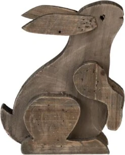 Clayre & Eef Beeld Konijn 20x12x26 Cm Bruin Hout Decoratie Beeld Paashaas Woonaccessoires -Clayre & Eef 970x1200 2