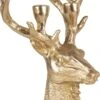 Clayre & Eef Kandelaar Rendier 22*21*24 Cm Goudkleurig Kunststof Kaarsenstandaard Kaarsenhouder -Clayre & Eef 972x1200 1