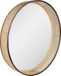 Clayre & Eef Spiegel Ø 60 Cm Bruin Metaal Rond Grote Spiegel Wand Spiegel Muur Spiegel -Clayre & Eef 976x1200 1