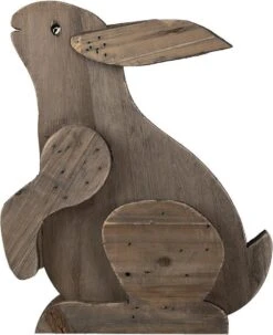 Clayre & Eef Beeld Konijn 20x12x26 Cm Bruin Hout Decoratie Beeld Paashaas Woonaccessoires -Clayre & Eef 978x1200 1