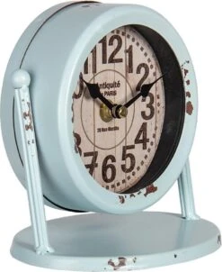 Clayre & Eef Tafelklok Ø 15 Cm Blauw Beige Ijzer Rond Tafelklokken Binnen Staand Klokje Tafelklokje 11 Clayre & Eef Tafelklok Ø 15 Cm Blauw Beige Ijzer Rond Tafelklokken Binnen Staand Klokje Tafelklokje -Clayre & Eef 980x1200