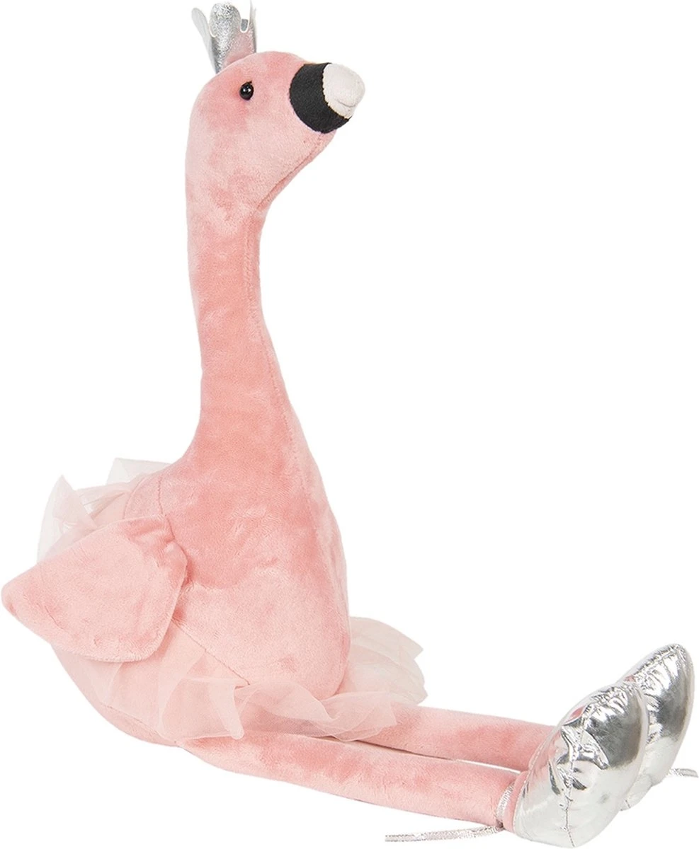 Clayre & Eef Deurstopper Flamingo 33x19x25 Cm Roze Polyester Deurklem Deurwig 3 Clayre & Eef Deurstopper Flamingo 33x19x25 Cm Roze Polyester Deurklem Deurwig