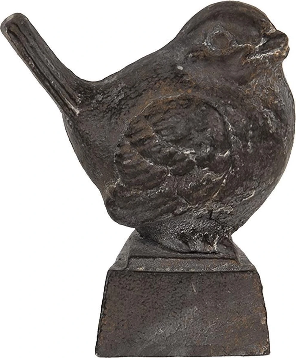 Clayre & Eef Deurstopper 9*11*10 Cm Bruin Ijzer Vogel Deurklem Deurwig 4 Clayre & Eef Deurstopper 9*11*10 Cm Bruin Ijzer Vogel Deurklem Deurwig - Afbeelding 2