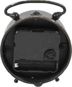 Clayre & Eef Tafelklok 9x4x10 Cm Bruin Metaal Rond Tafelklokken Binnen Staand Klokje Tafelklokje -Clayre & Eef 995x1200 1