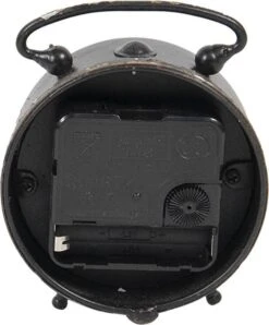 Clayre & Eef Tafelklok 9x4x10 Cm Bruin Metaal Rond Tafelklokken Binnen Staand Klokje Tafelklokje -Clayre & Eef 996x1200 3